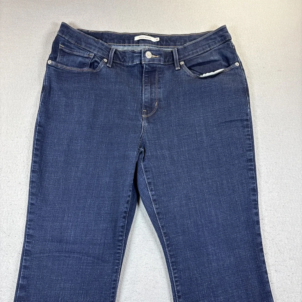 Levi‎ Strauss Signature Jeans Women's 33 Mid Rise Boot Cut Blue